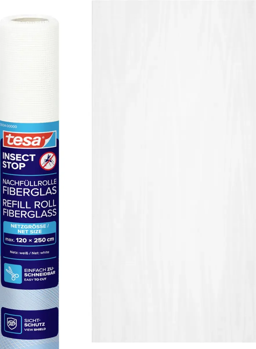 tesa 55134-00-01 Insect Stop Fluegitter reserverulle Passer til mærkerne Tesa Tesa fluegitter 1 stk van tesa in Wit – productfoto