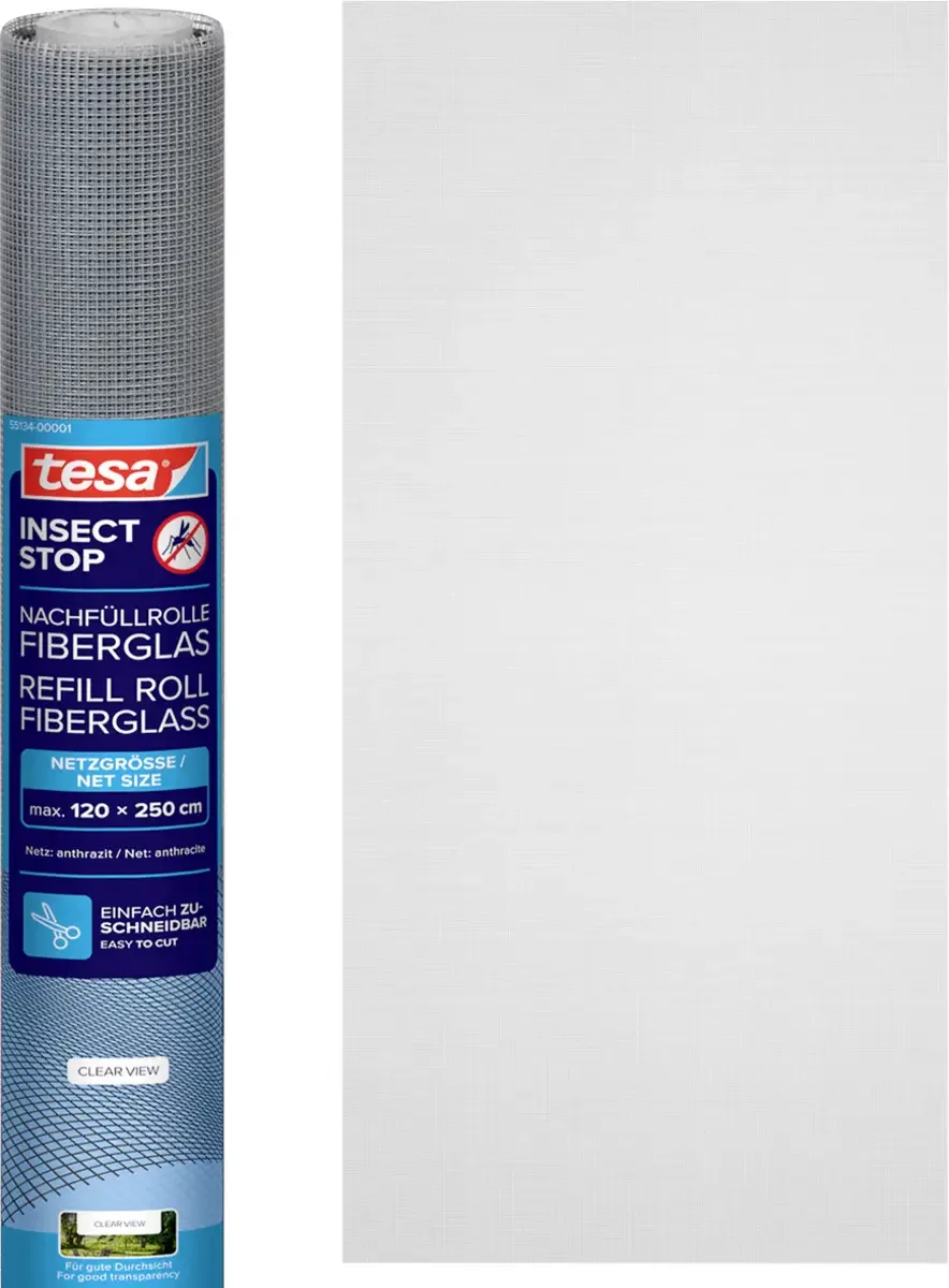 Fliegengitter Ersatzrolle Fiberglasgewebe anthrazit van tesa in Antracit – productfoto