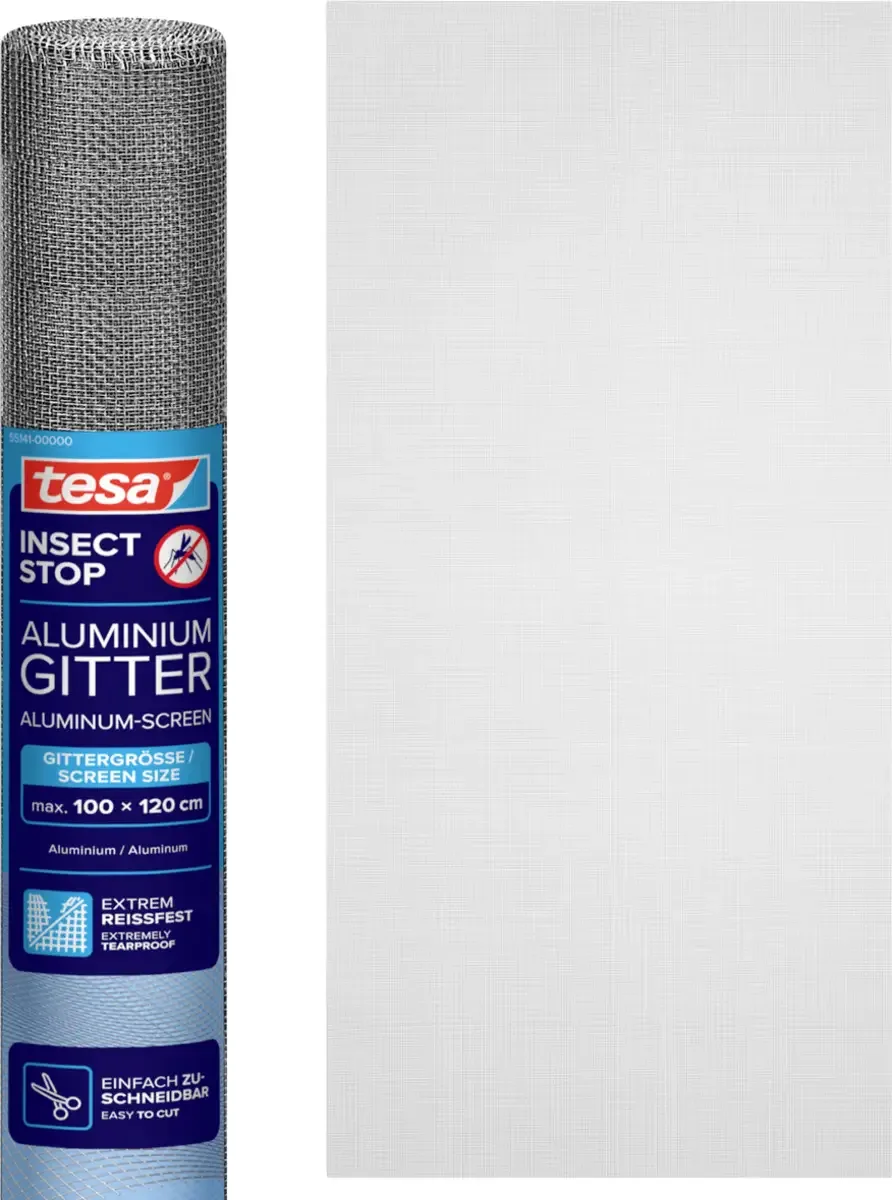 tesa 55141-00-01 Insect Stop Aluminium Ersatrolle Fluegitter reserverulle Passer til mærkerne Tesa Tesa fluegitter 1 stk von tesa in Antracit – Produktfoto