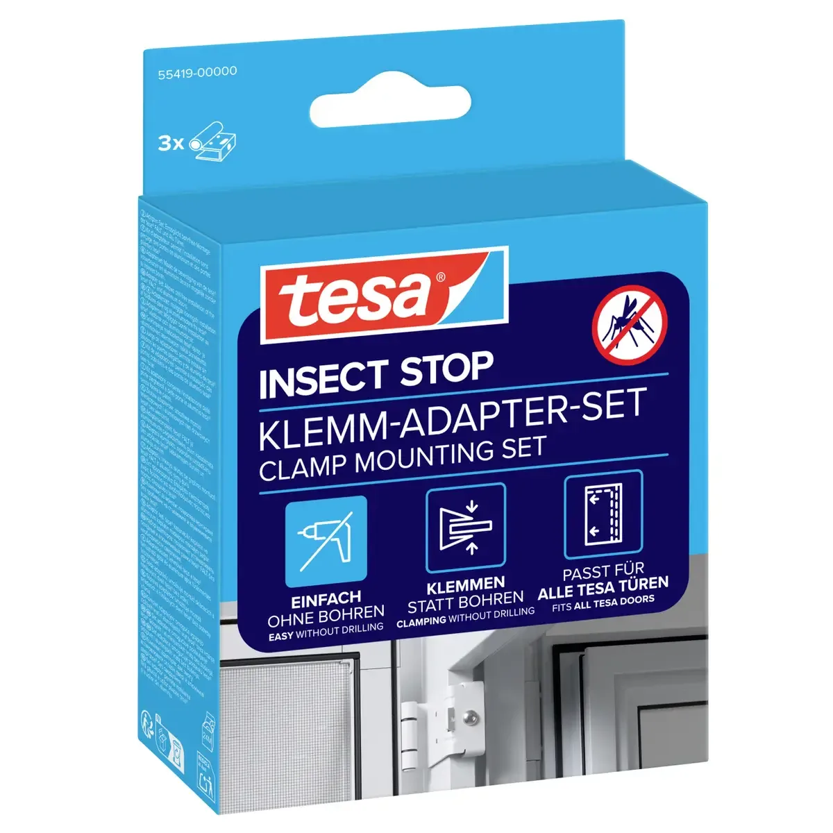 tesa 55419-00-00 Falt Passer til mærkerne Tesa Tesa fluegitter 1 stk by tesa in White – product photo