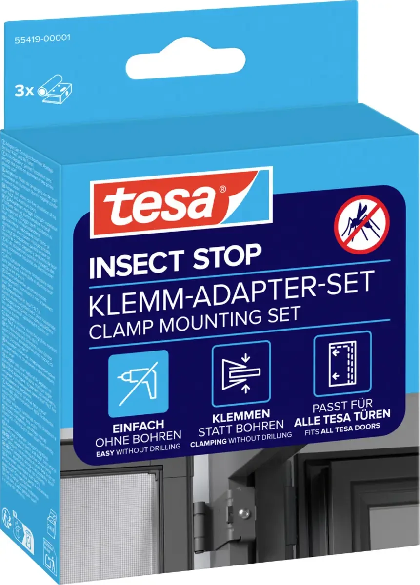 Fliegengitter Adapter für FALT Tür 55415 anthrazit von tesa in Antracit – Produktfoto