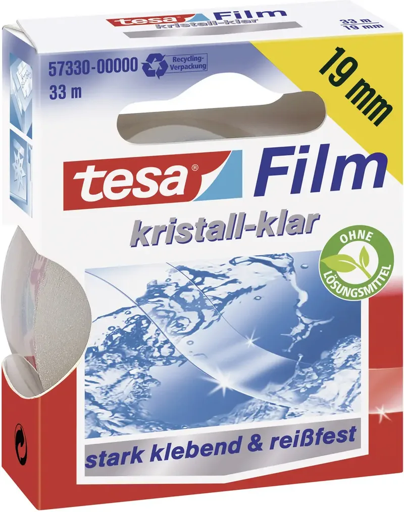 tesa 57330-00000-03 tesafilm kristall-klar Transparent (L x B) 33 m x 19 mm 1 St. de tesa – photo produit