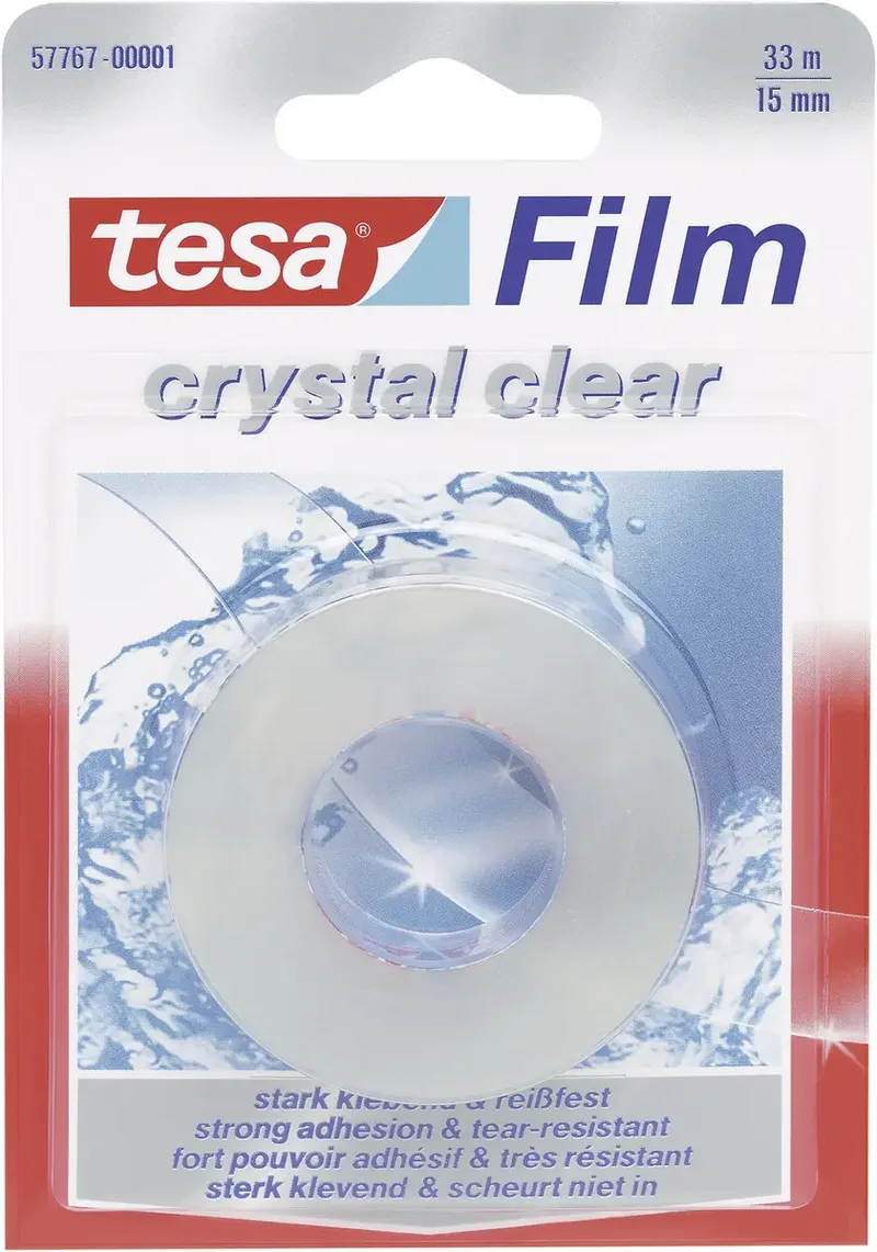 tesa 57767-00001-01 tesafilm Kristalhelder (l x b) 33 m x 15 mm 1 stuk(s) von tesa in Transparent – Produktfoto