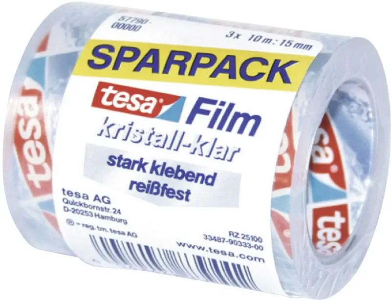 tesa 57790-00000-01 tesafilm kristall-klar Transparent (L x B) 10 m x 15 mm 3 St. de tesa – photo produit
