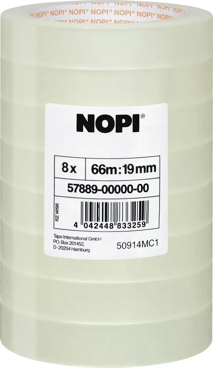 tesa 57889-00000-00 Klebefilm Transparent (L x B) 66 m x 19 mm 8 St. by tesa – product photo