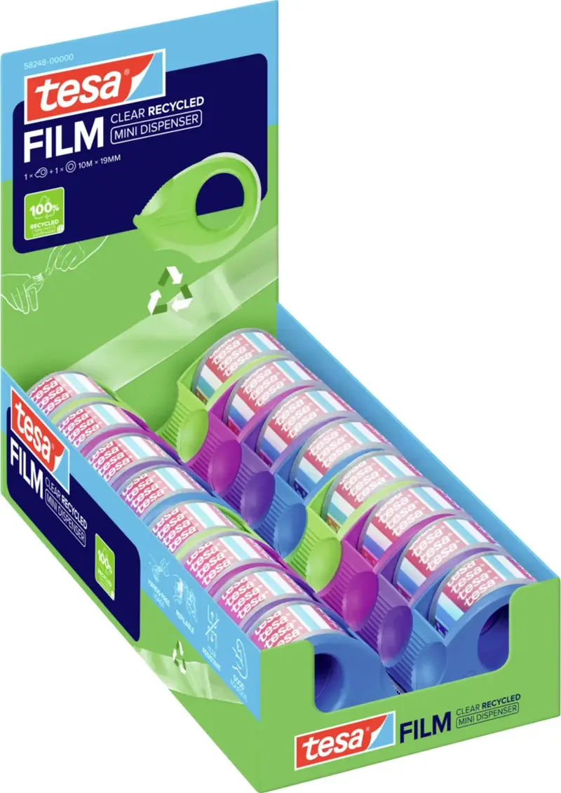 tesa 58248-00000-02 tesafilm ecoLogo® Dunkelgrün, Hellgrün, Violett, Blau 1 St. by tesa – product photo