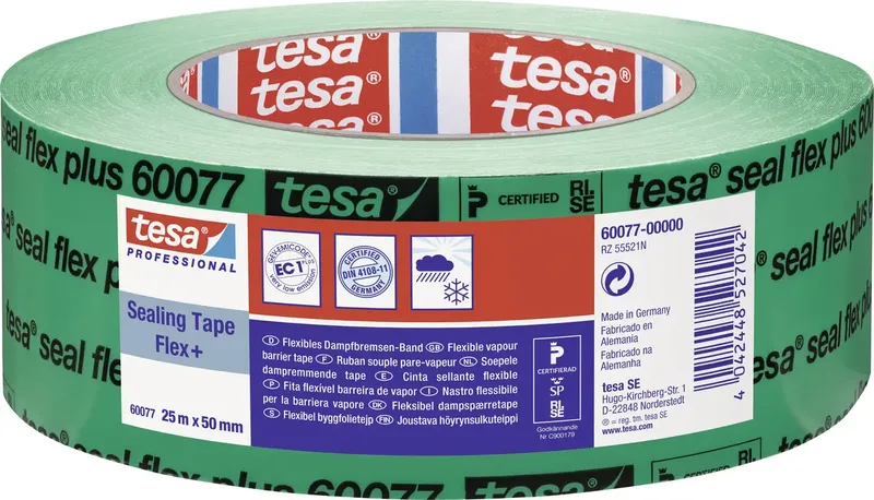 tesa 60077 Dampremmende tape (l x b) 25 m x 50 mm 1 stuk(s) från tesa i Grön – produktbild