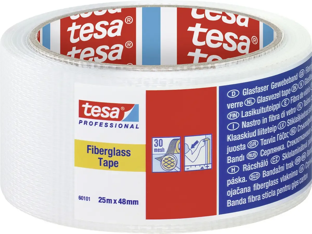 tesa 60101-00000-00 Ruban adhésif toilé tesa® Professional (L x l) 25 m x 48 mm 1 pc(s) de tesa en Blanc – photo produit