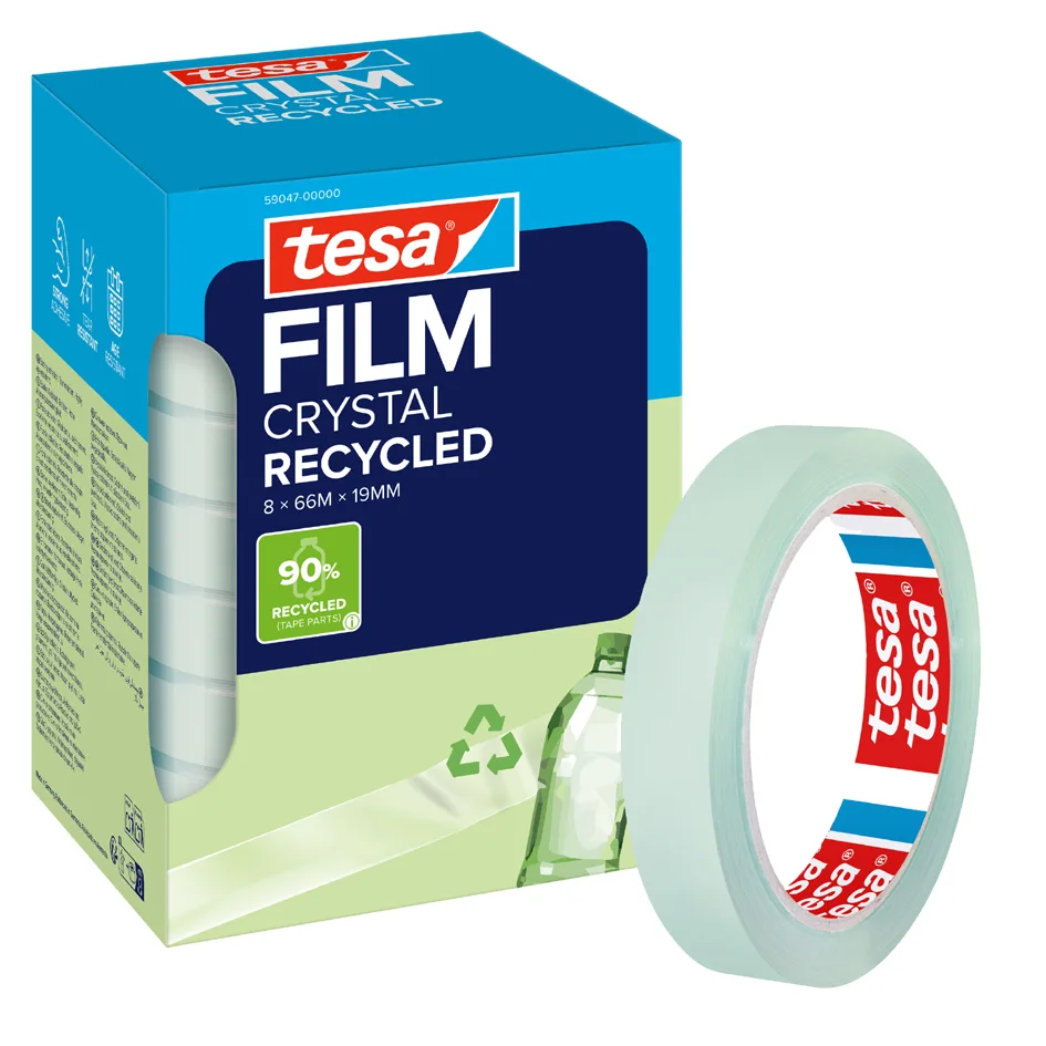 tesafilm Eco & Crystal Rolle 66mx19mm, Turm von tesa – Produktfoto