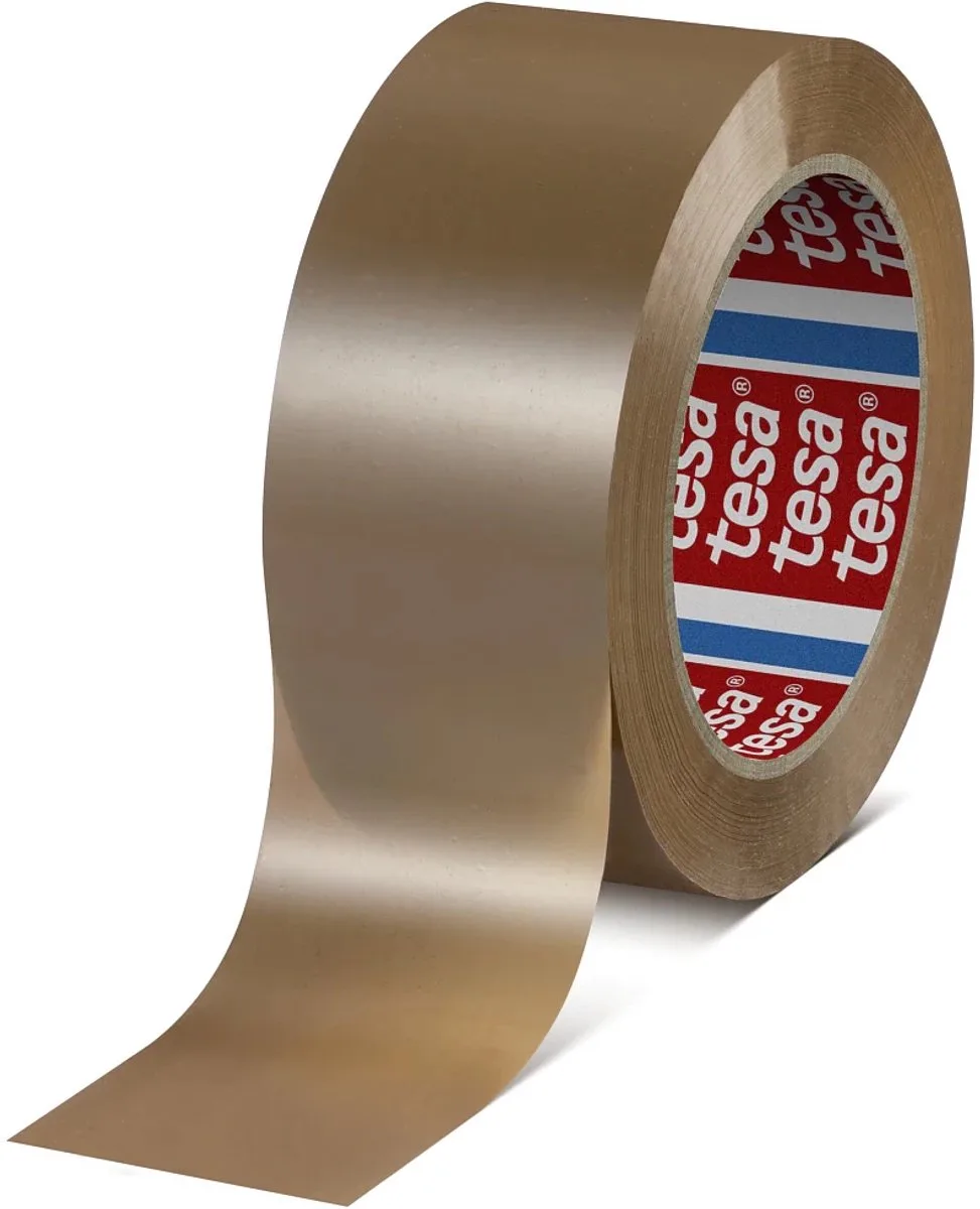 tesapack verpakkingstape / -plakband 60418, van PET, 50 mm x 132 m, bruin von tesa – Produktfoto