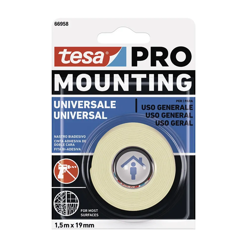 Ruban Adhésif Double Face Universal Mounting Pro 1.5 M 19 Mm de tesa – photo produit