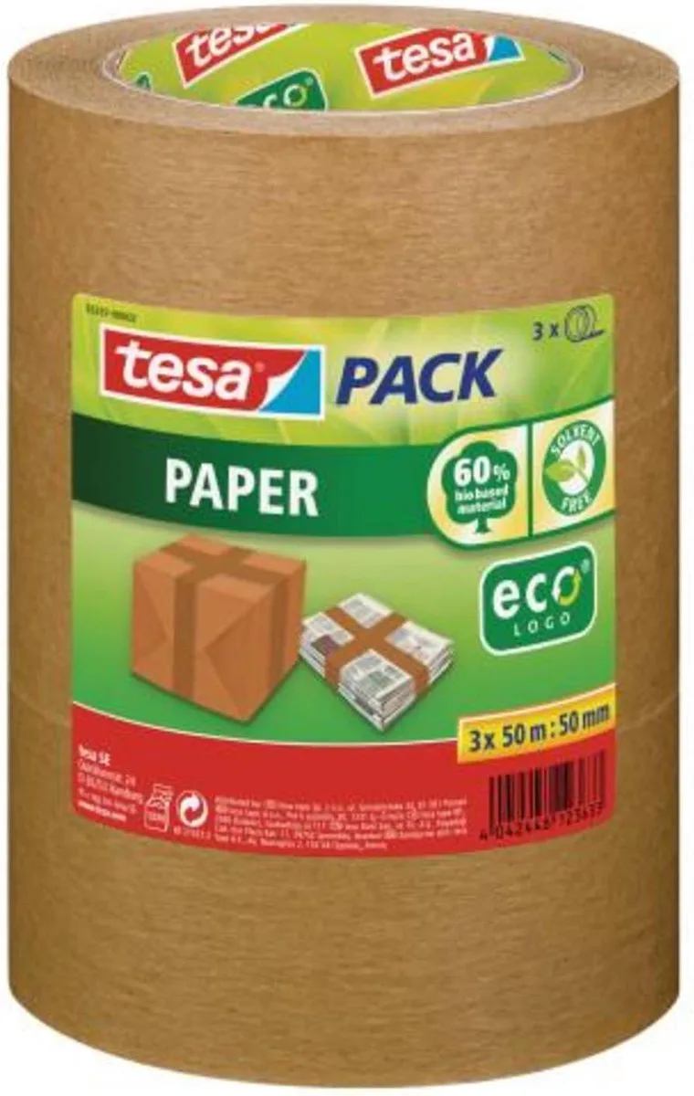 Verpakkingstape Eco 50mx50mm - 18 x 3st de tesa en Marron – photo produit