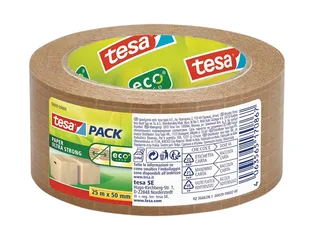 Verpakkingstape Tesa 56000 Eco papier ultra strong 50mmx25m by tesa – product photo 1 of 2