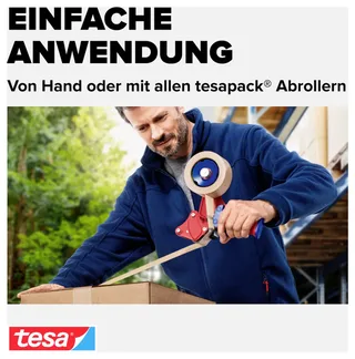 Verpakkingstape tesapack® Papier Standard ecoLogo 50mx50mm bruin de tesa – photo produit 2 sur 2