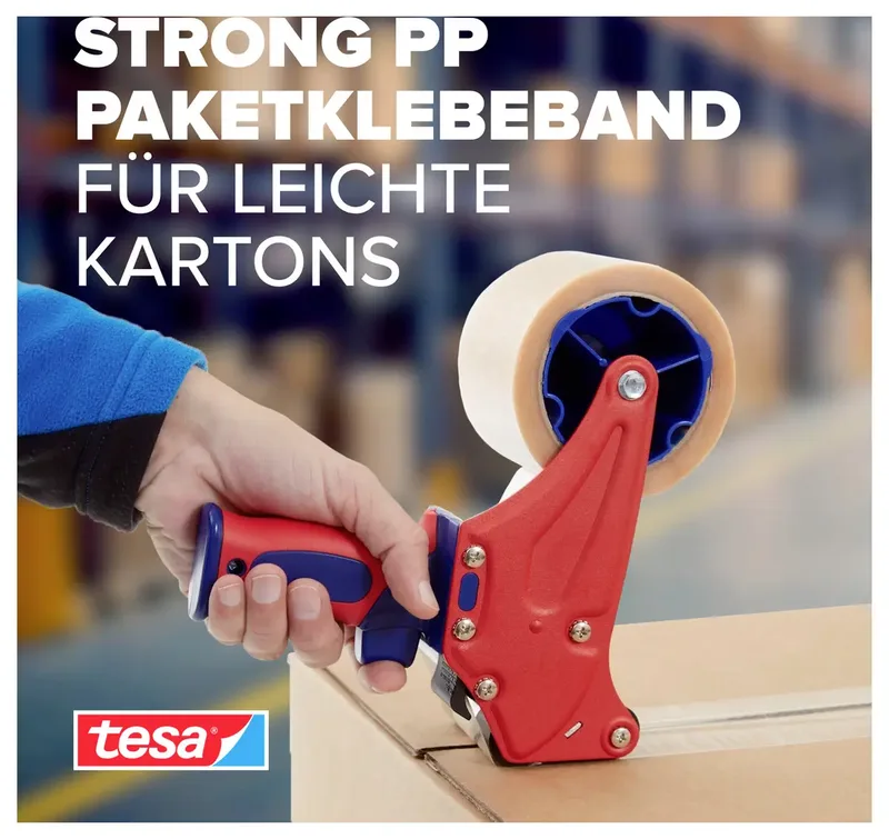 Verpakkingstape tesapack® Strong 66mx50mm PP transparant 3 rollen by tesa – product photo 2 of 2