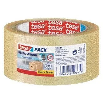 Verpakkingstape tesapack ultra 66mx50mm tr | 6 stuks by tesa – product photo