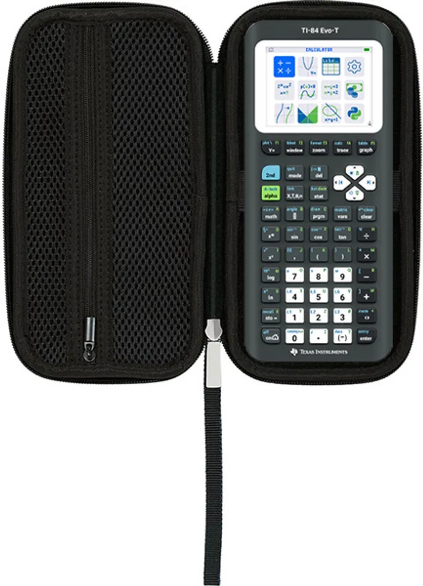bundel TI-84 Evo-T Grafische Rekenmachine - Examenstand - Beschermhoes de Texas Instruments en Noir – photo produit