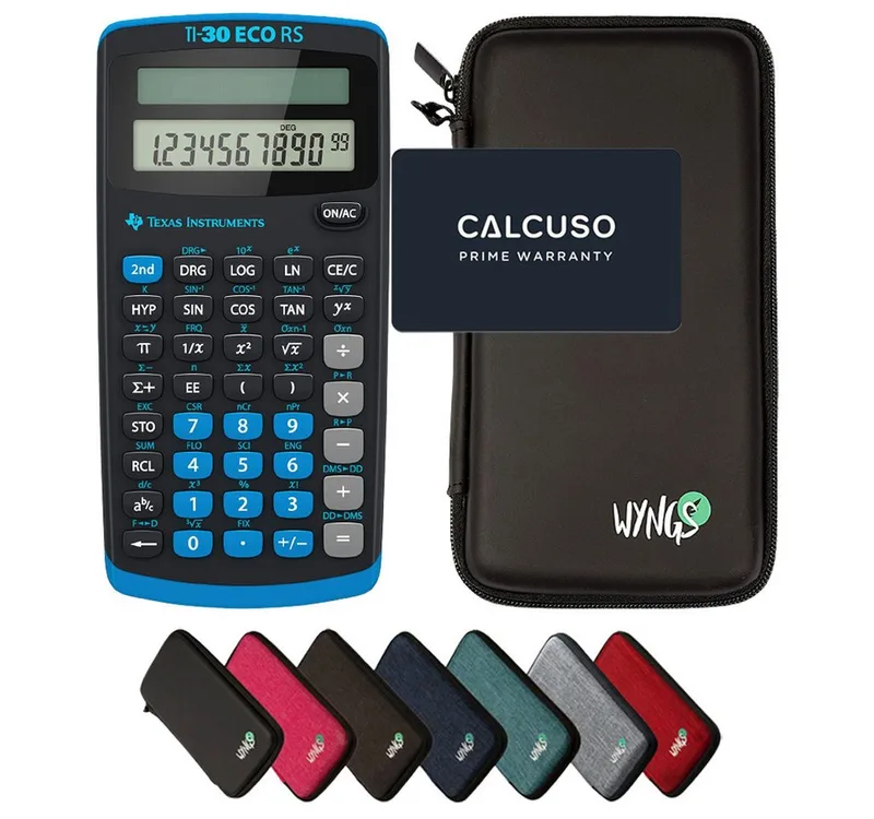 Taschenrechner TI-30 ECO RS inkl. WYNGS Schutztasche by Texas Instruments in Black – product photo
