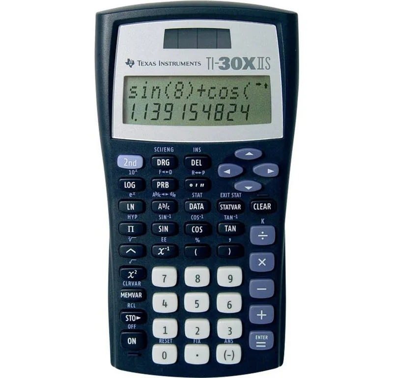 Taschenrechner TI 30 X II S Taschenrechner Schwarz batteriebetrieben, solarbetrieben de Texas Instruments – photo produit