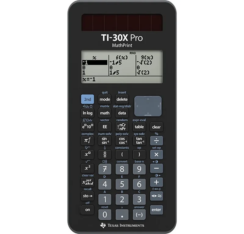 Taschenrechner TI-30X Pro MathPrint™ van Texas Instruments – productfoto