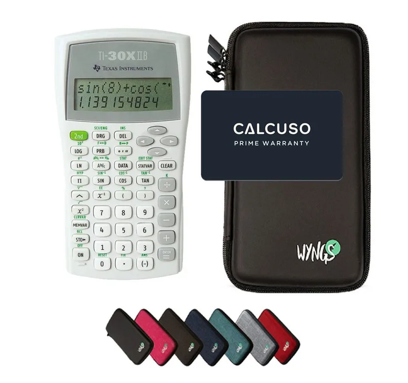 Taschenrechner TI-30XIIB mit Schutztasche - Wissenschaftlich, Batteriebetrieb by Texas Instruments in Black – product photo
