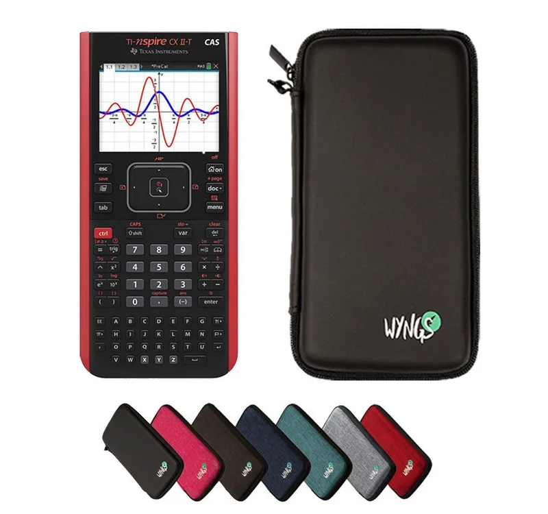 Taschenrechner TI-Nspire CX II-T CAS inkl. WYNGS Schutztasche van Texas Instruments in Zwart – productfoto