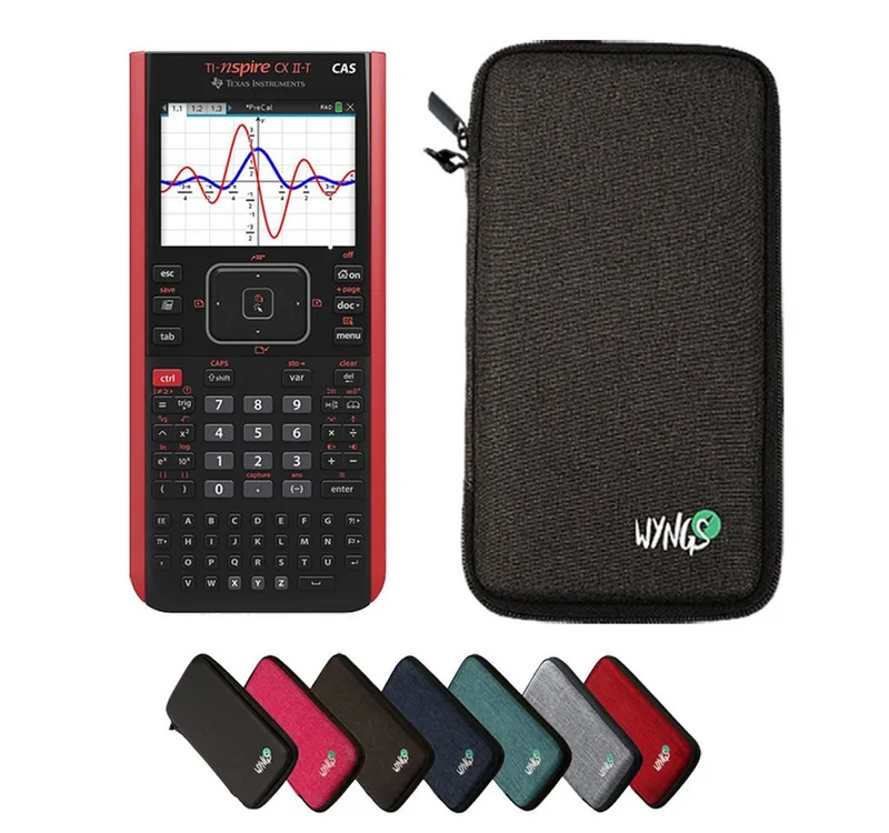 Taschenrechner TI-Nspire CX II-T CAS inkl. WYNGS Schutztasche Dunkelgrau by Texas Instruments in Grey – product photo