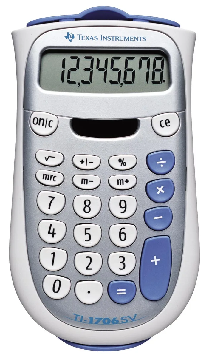 Texas zakrekenmachine TI-1706 SV van Texas Instruments – productfoto