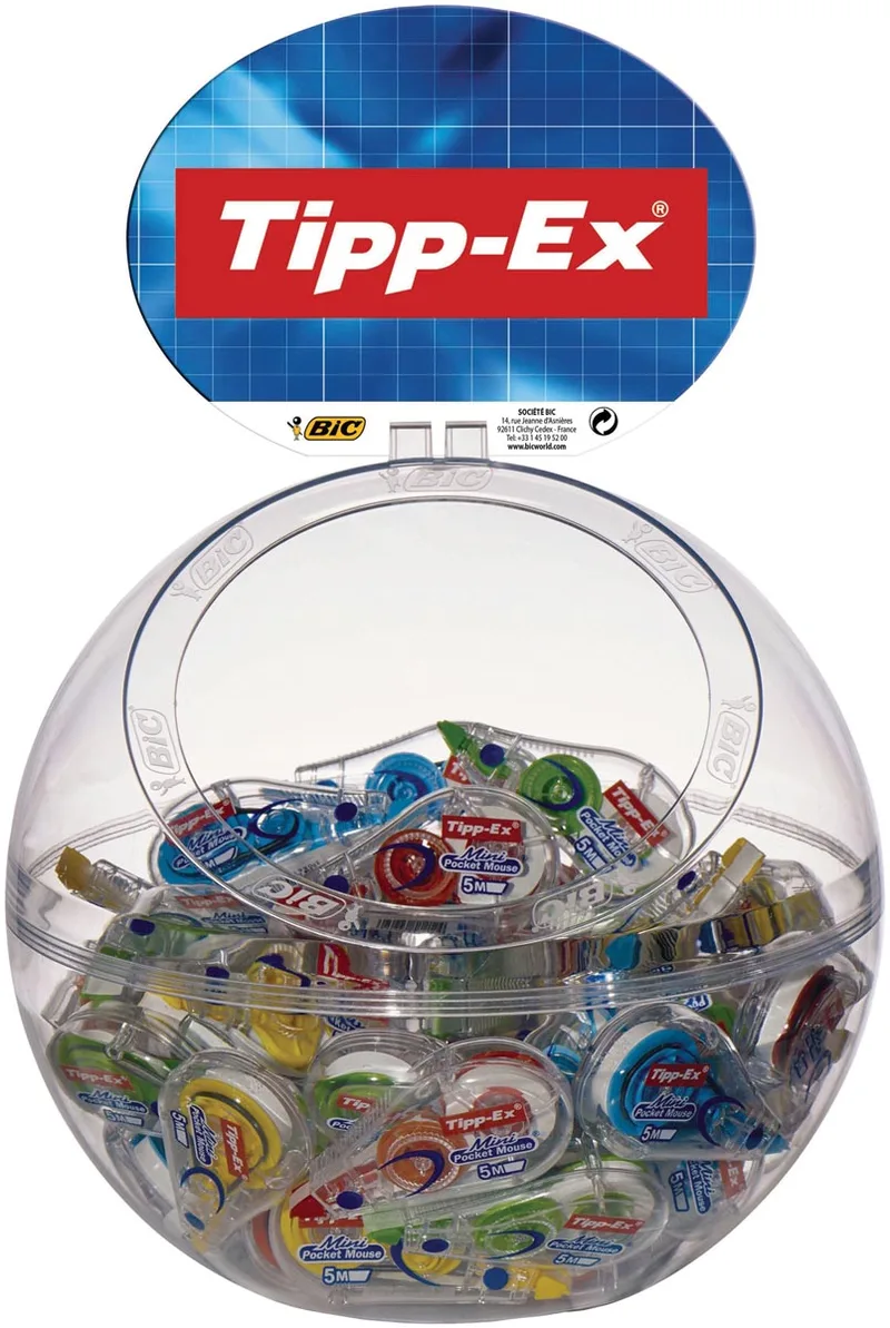 correctieroller mini pocket mouse Flash, display van 40 stuks by Tipp-Ex – product photo