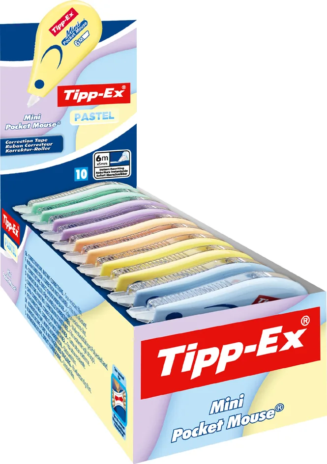 Korrekturroller Mini Pocket Mouse Pastel, 10er von Tipp-Ex – Produktfoto