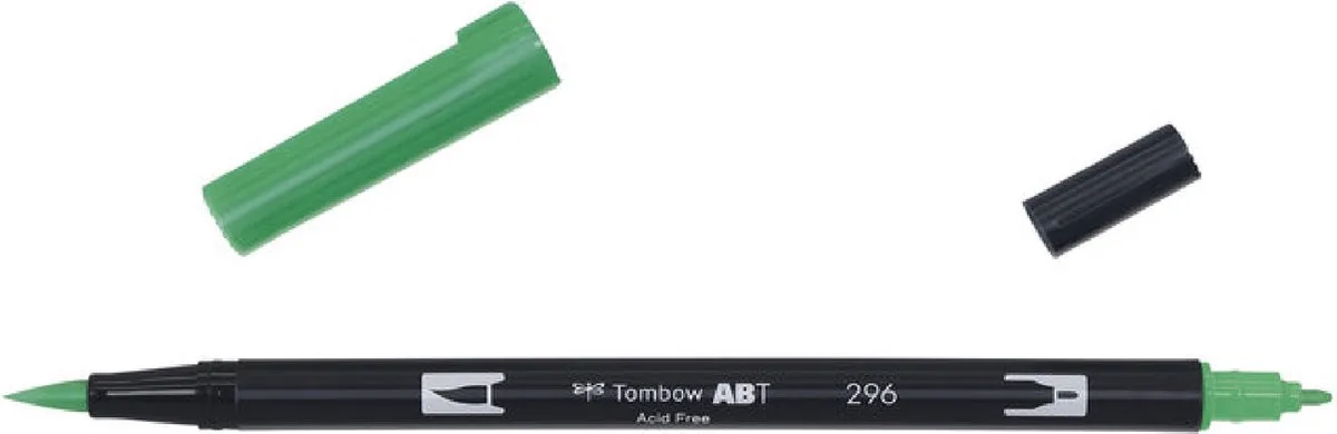 ABT Dual Brush Pen 296 fra Tombow i Grøn – produktbillede