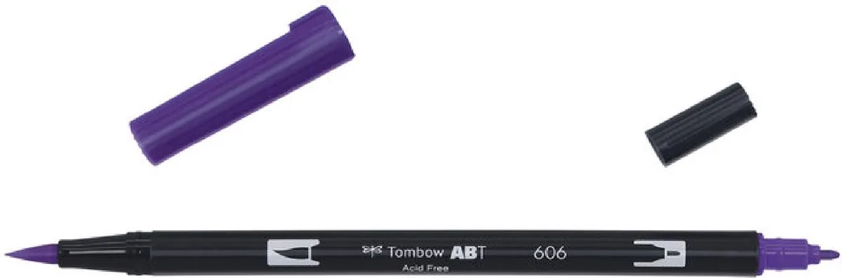 ABT Dual Brush Pen 606 fra Tombow i Lilla – produktbillede