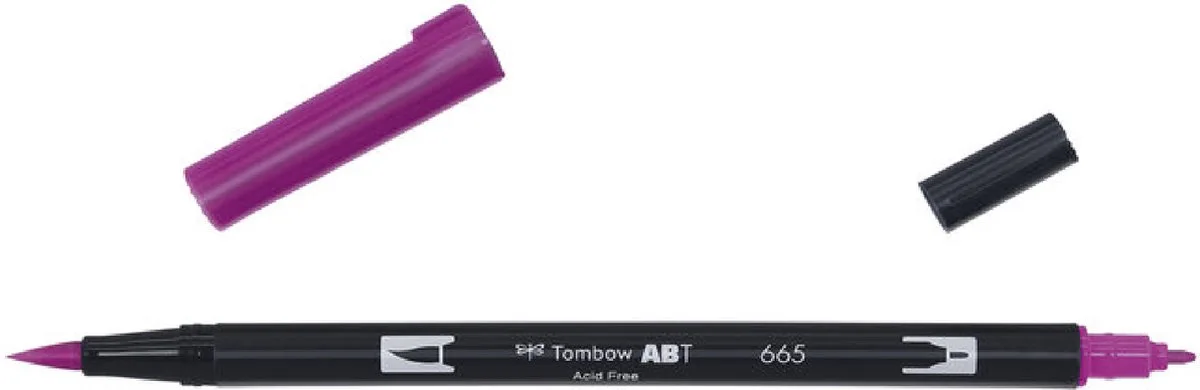 ABT Dual Brush Pen 665 fra Tombow i Lilla – produktbillede