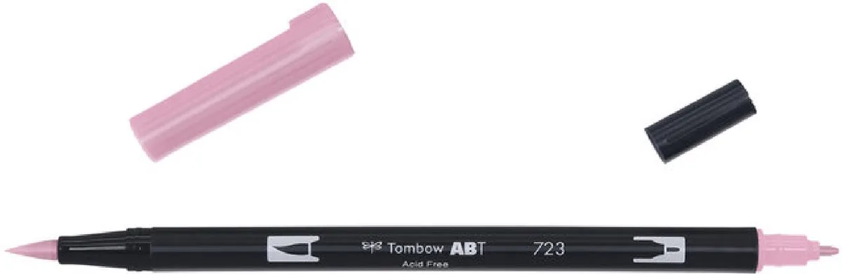ABT Dual Brush Pen 723 fra Tombow i Lyserød – produktbillede