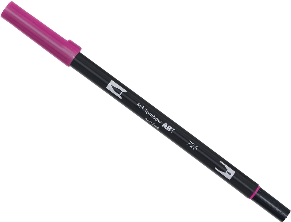 ABT Dual Brush Pen 725 - Incl. Goodie fra Tombow i Rhodamine Red – produktbillede