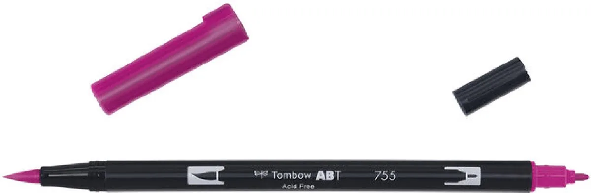 ABT Dual Brush Pen 755 - Incl. Goodie fra Tombow i Rubine Red – produktbillede