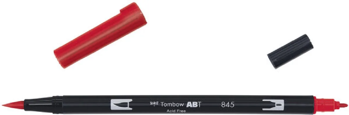 ABT Dual Brush Pen 845 fra Tombow i Carmine – produktbillede