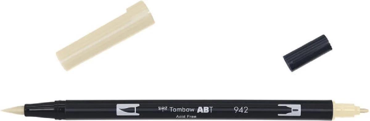 ABT Dual Brush Pen 942 fra Tombow i Tan – produktbillede