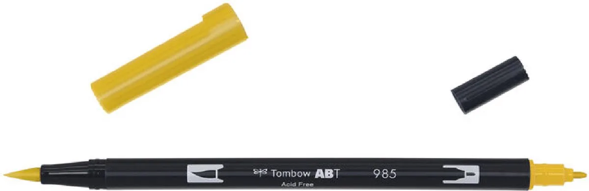 ABT Dual Brush Pen 985 - Incl. Goodie fra Tombow i Chrome Yellow – produktbillede