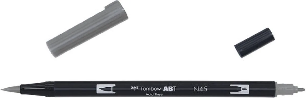 ABT Dual Brush Pen N45 cool grey10 - Incl. Goodie van Tombow in Cool Grey 10 – productfoto