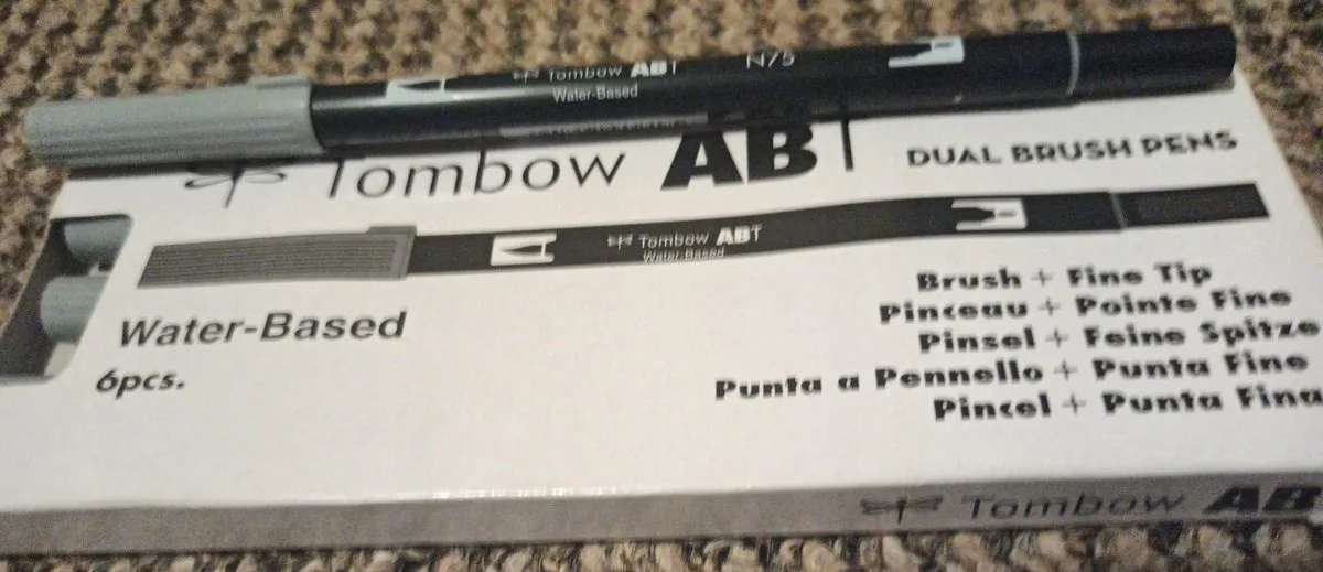 ABT Dual Brush Pen N75 Cool Grey 3 - Marker de Tombow en Cool Grey 3 – photo produit