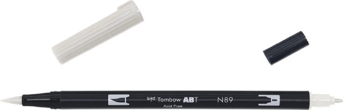 ABT Dual Brush Pen N89 warm grey1 - Incl. Goodie fra Tombow i Warm Grey 1 – produktbillede