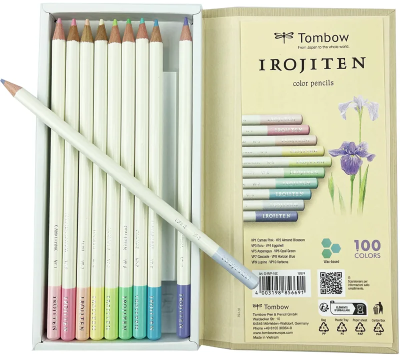 Buntstift IROJITEN , Volumen 8, , 10er Set von Tombow – Produktfoto