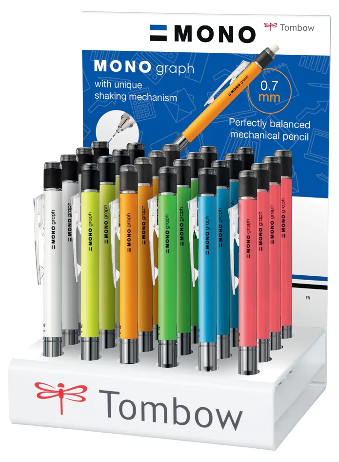 Druckbleistift , MONO graph, , 0,7 mm, 24er Display von Tombow – Produktfoto
