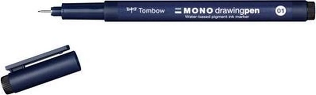 Fineliner MONO tekenpen, lijndikte 01 by Tombow in Black – product photo