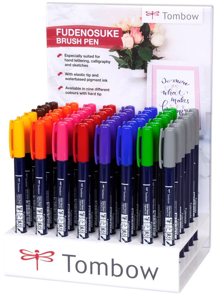 Kalligraphie-Stift Fudenosuke, 48er Display von Tombow – Produktfoto