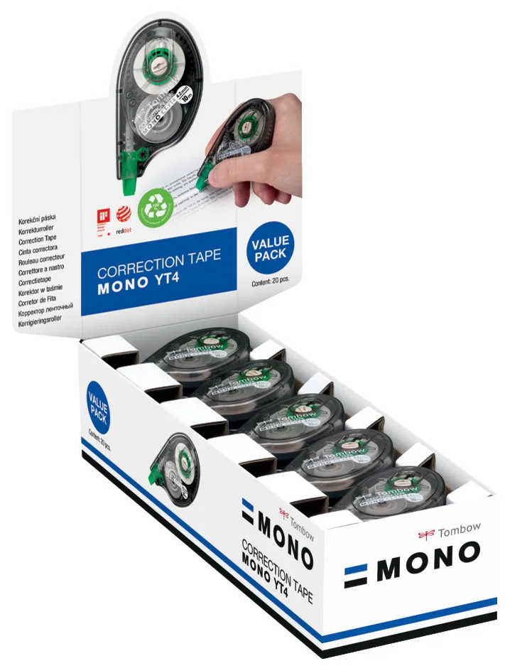 Korrekturroller , MONO CT-YT4, , 4,2 mm x 10 m, Display by Tombow – product photo