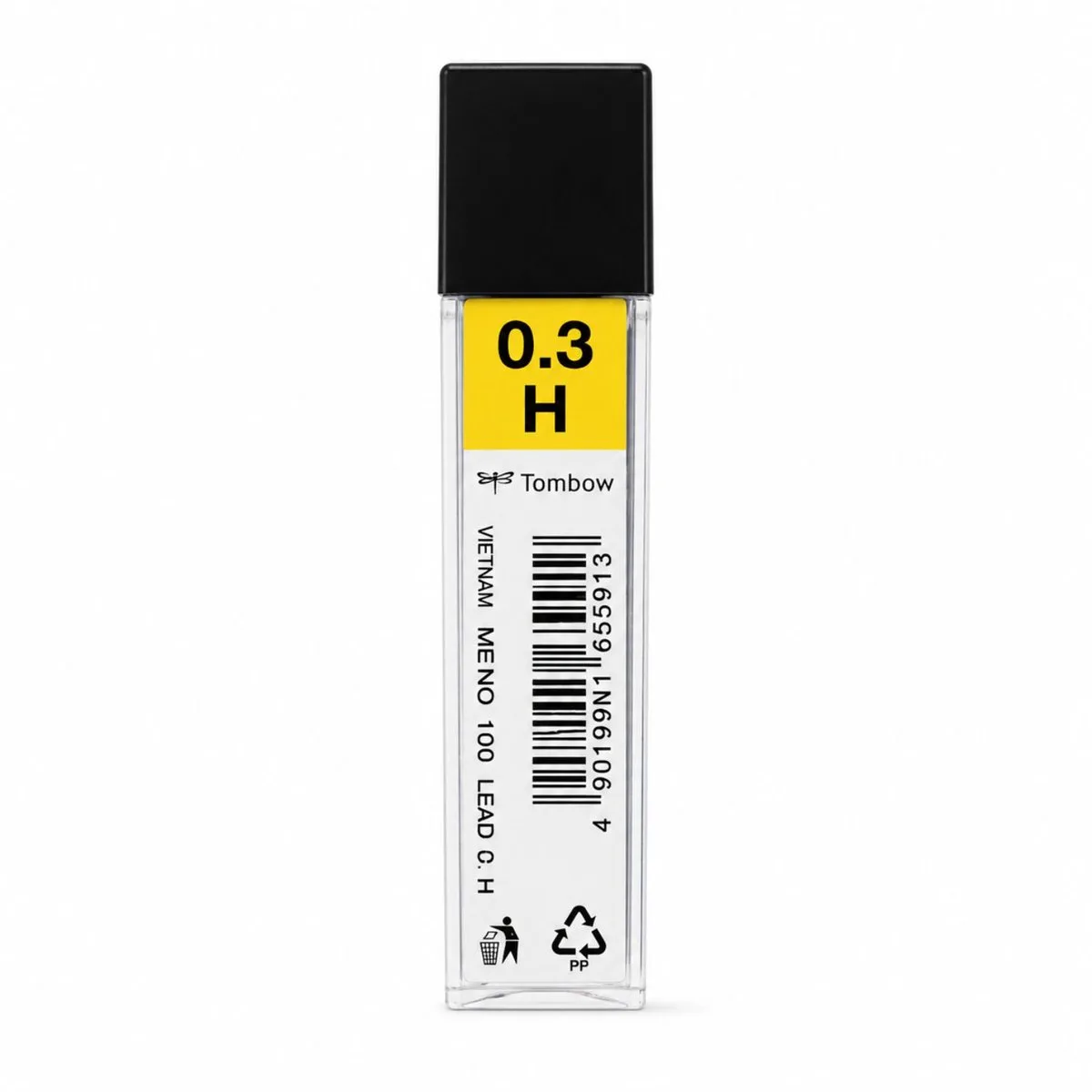 Leads vulpotlood vulling - 0.3 mm - Navulling - H - koker 12 stuks van Tombow in Zwart – productfoto