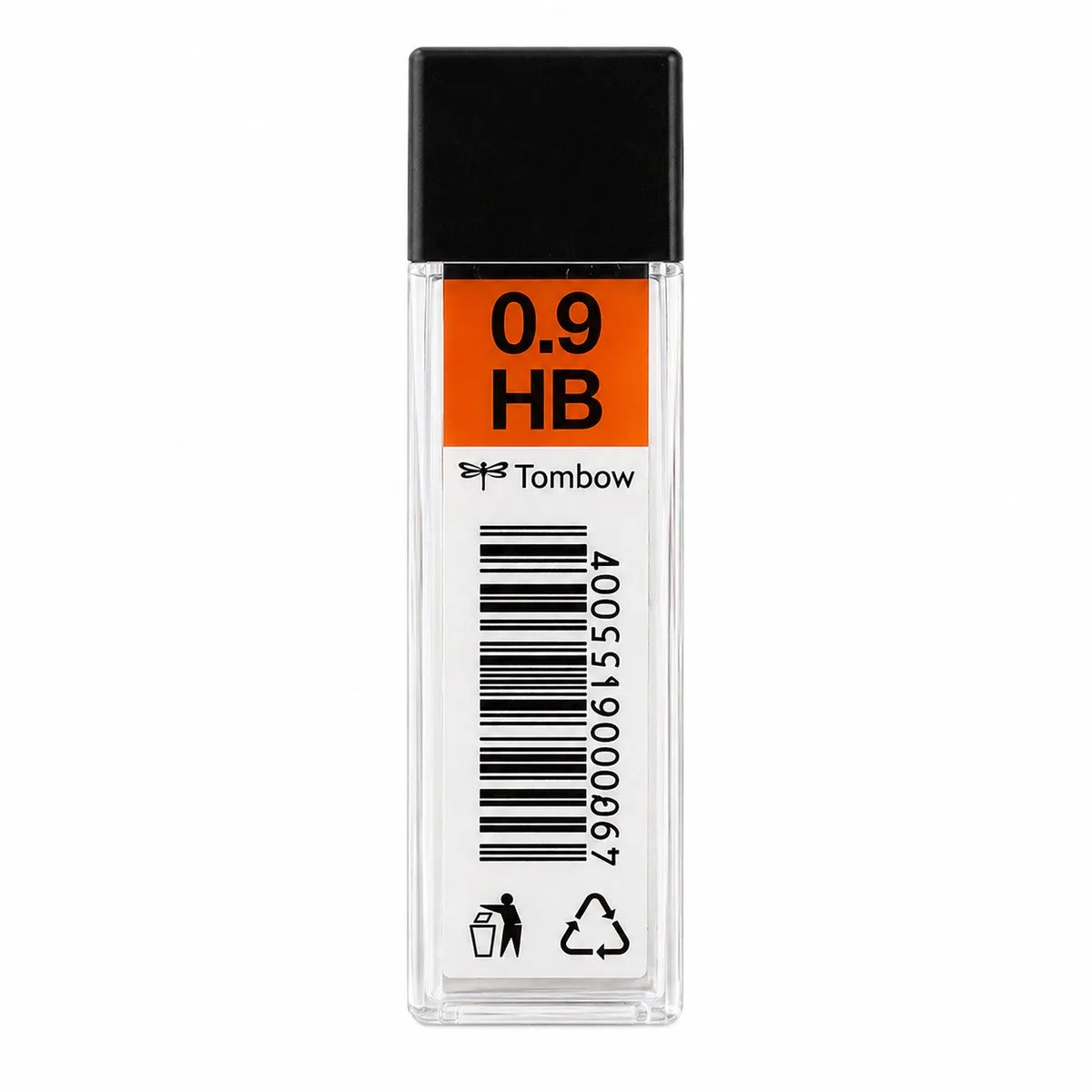 Leads vulpotlood vulling - 0.9mm - Navulling - HB - koker 12 stuks van Tombow in Zwart HB – productfoto