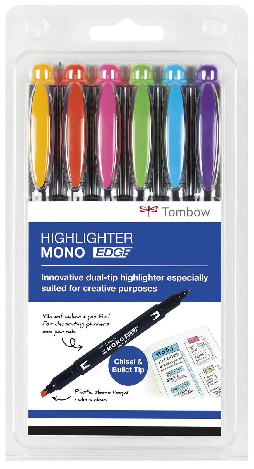 MONO edge Textmarker Mehrfarbig von Tombow – Produktfoto